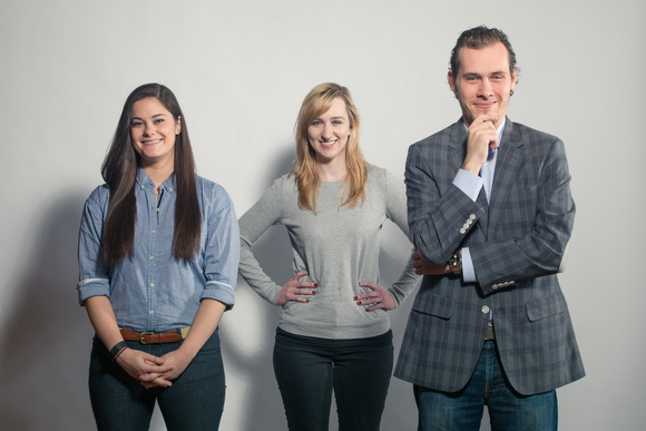 From left, Lindsay Noonan, Vanessa Gore, and Michael Kurley.