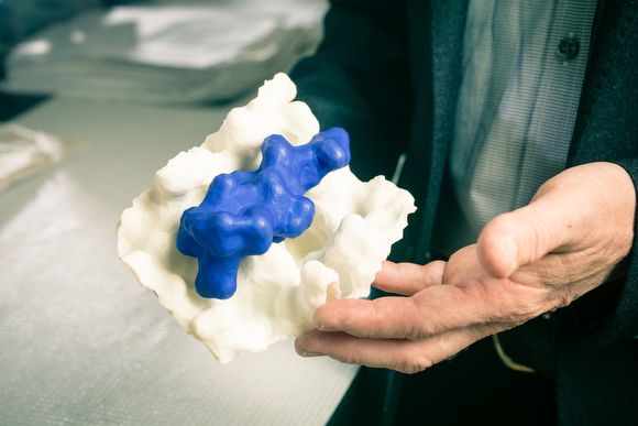 An accurate 3 dimensional representation of Tetra's new drug compound.