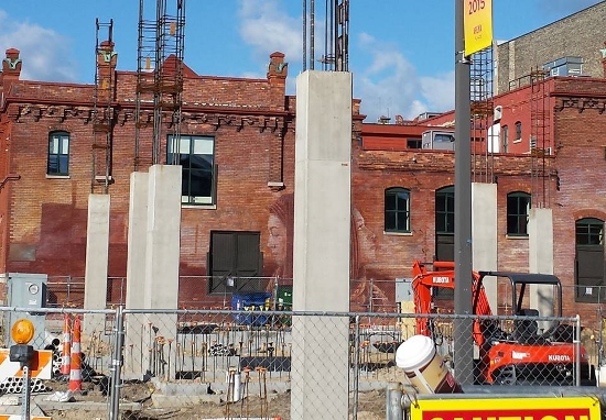 A mural from the inaugural ArtPrize on the side of the Grand Rapids Community Foundation