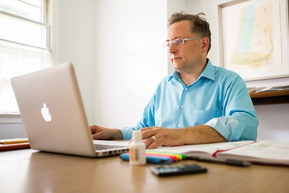 Matthew Patulski enjoys great natural light from his dining room windows.