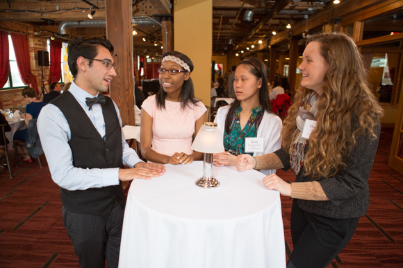 From left, Alex Villarreai, Khaysirah Muhammad Smith, Kate Blumenstein and Hanna Creasey, youth grant committee members.