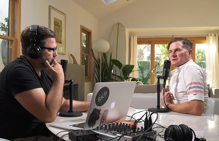 Brian Kelly interviewing Rob Bell.