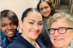 Ana Jose, Marielena and Salvia Cano, and Tommy selfie