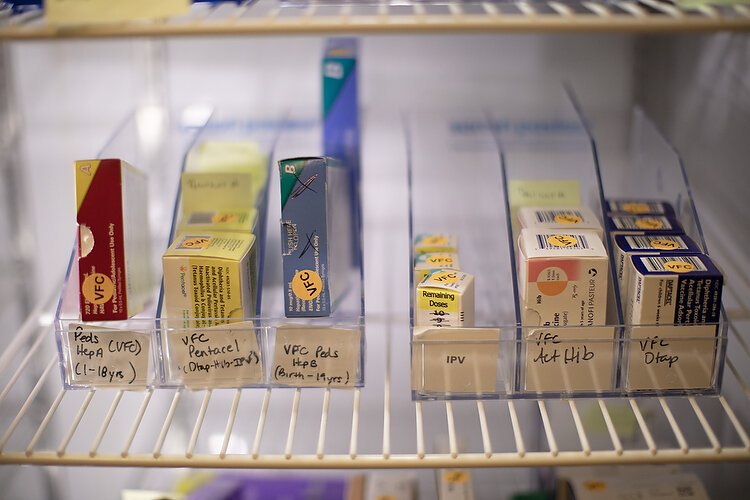 Vaccines are stored at the Kent County Health Department to be used to help protect the health of Kent County residents.