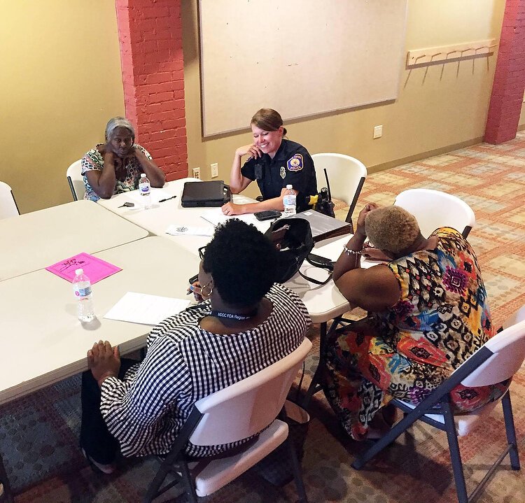 A meeting of Ruth Walters' Clear Group.