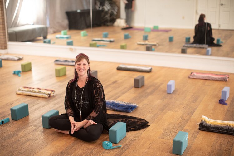 Jessica Gladden does trauma therapy specific yoga classes. 