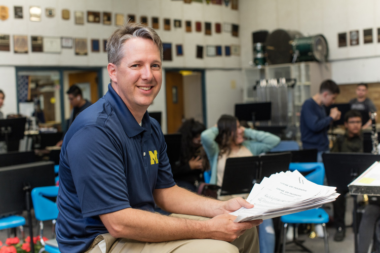 Kevin Gabrielse, band director for Godfrey-Lee Public Schools.