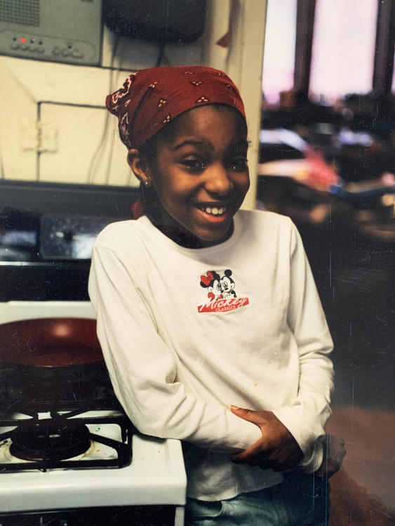 Annie Paul when she was young enough to be chaperoned around an oven.