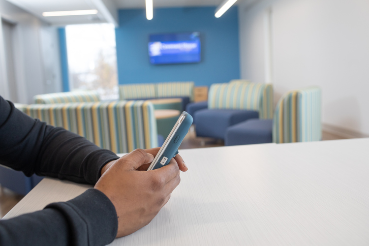 Residents are given wifi and open, comfortable spaces to spend time in, to use their smartphones, like any other young adult. 