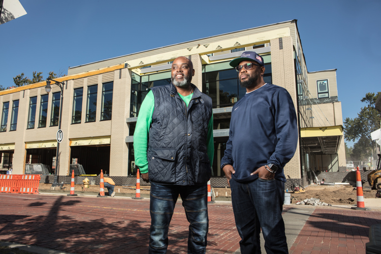 Darel Ross II, right, and Lewis Williams, left, owners of 40 Acres. 