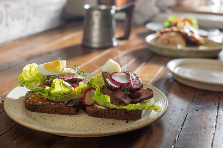 An open faced sandwich from Sovengard.