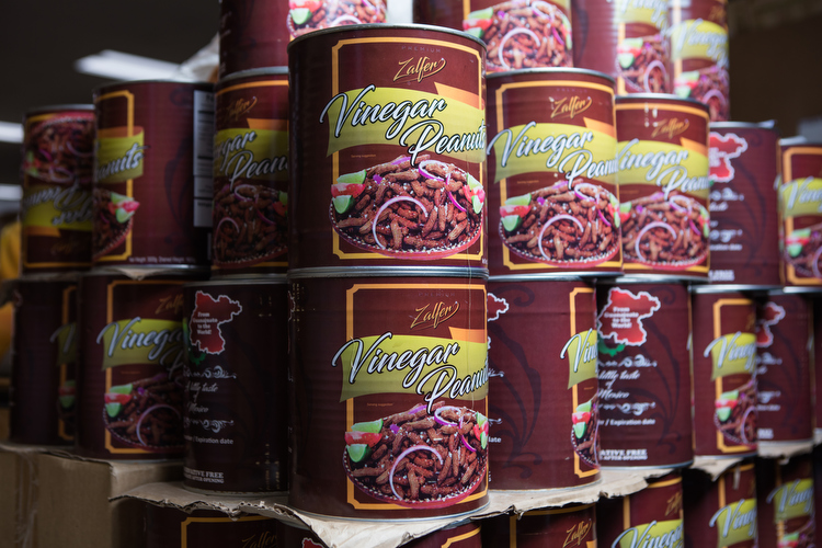 Specialty items like vinegar peanuts sell well at Olvera's stores. 