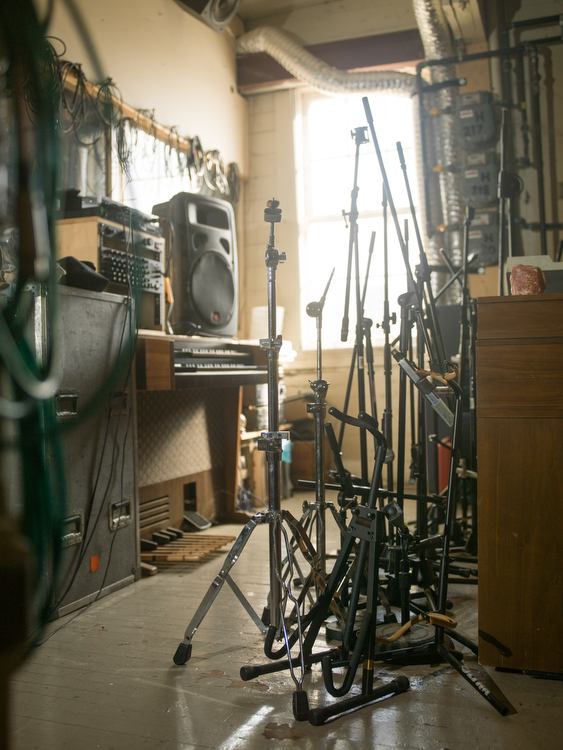 The space and tools for recording at Amber Lit Audio.