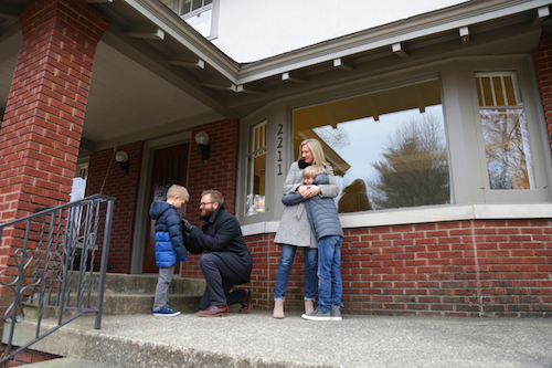 La familia Klaasen Scholten, residentes del vecindario Garifeld Park