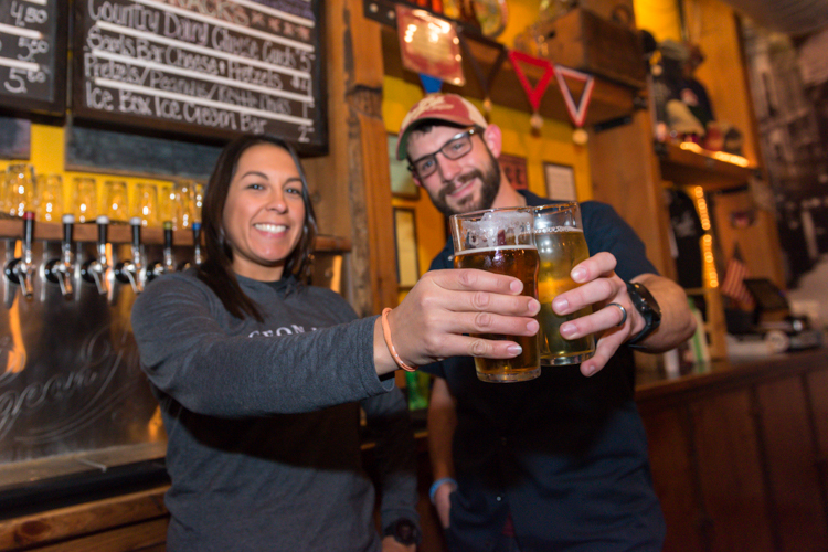 Pigeon Hill Brewing Company owner Michael Brower and his wife, Alana, the taproom manager. Photo by Jenna Swartz