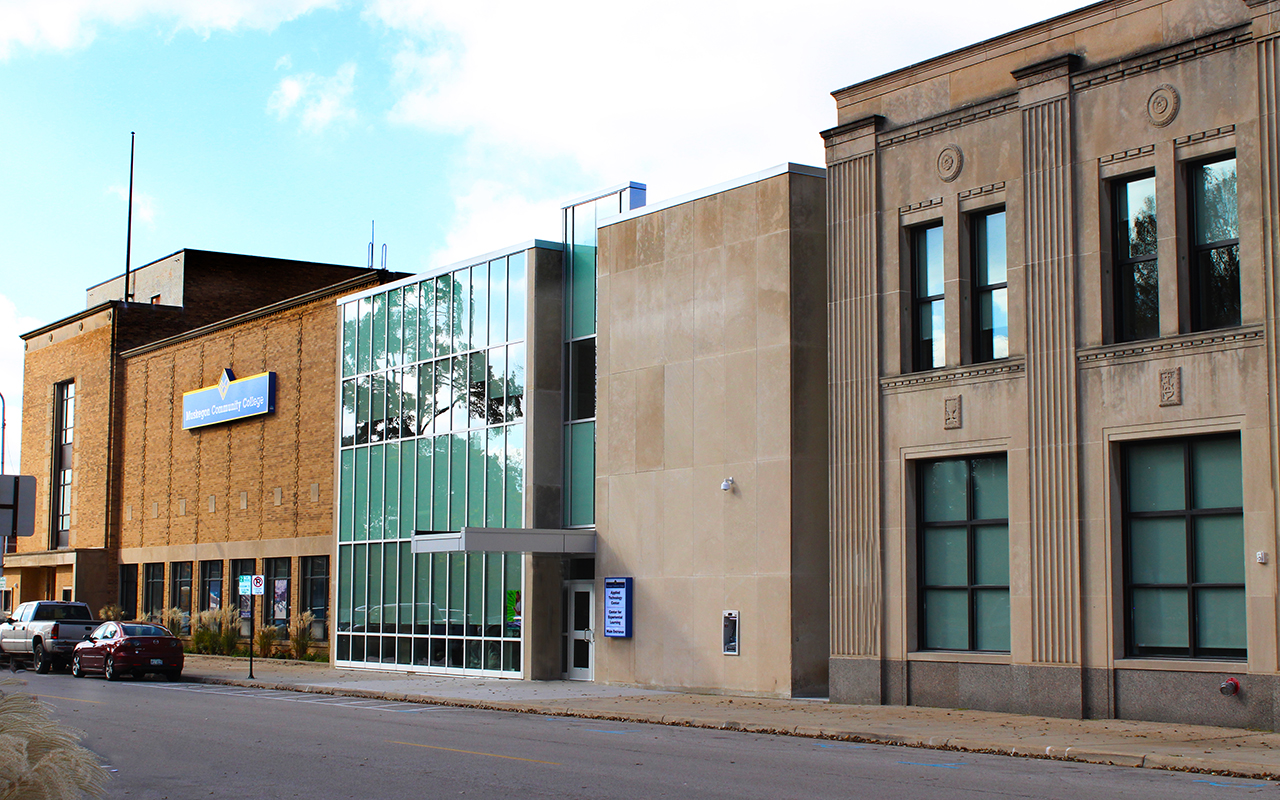 Muskegon Community College's new Sturrus Technology Center in downtown Muskegon. Photo courtesy of Muskegon Community College.
