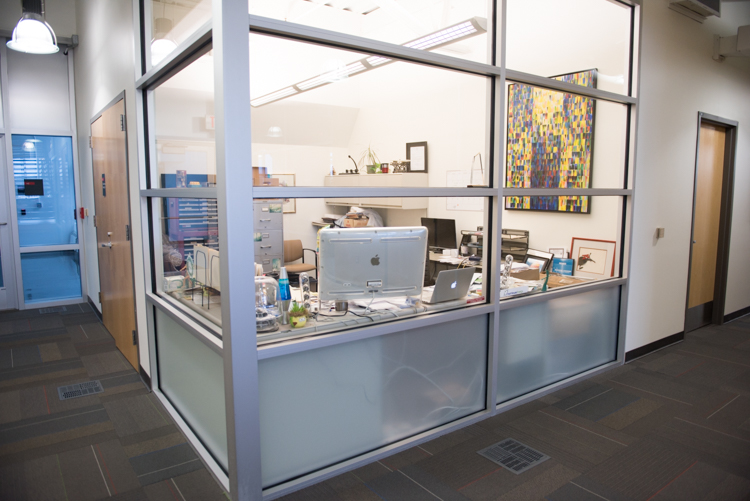 Office space at the Muskegon Innovation Hub. Photo by Jenna Swartz