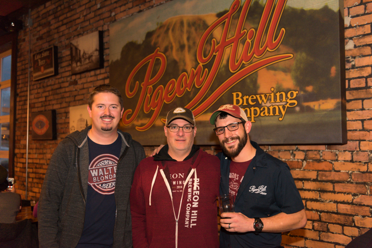 Pigeon Hill owners Joel Kamp, left, Chad Doane, and Michael Brower. Photo by Jenna Swartz