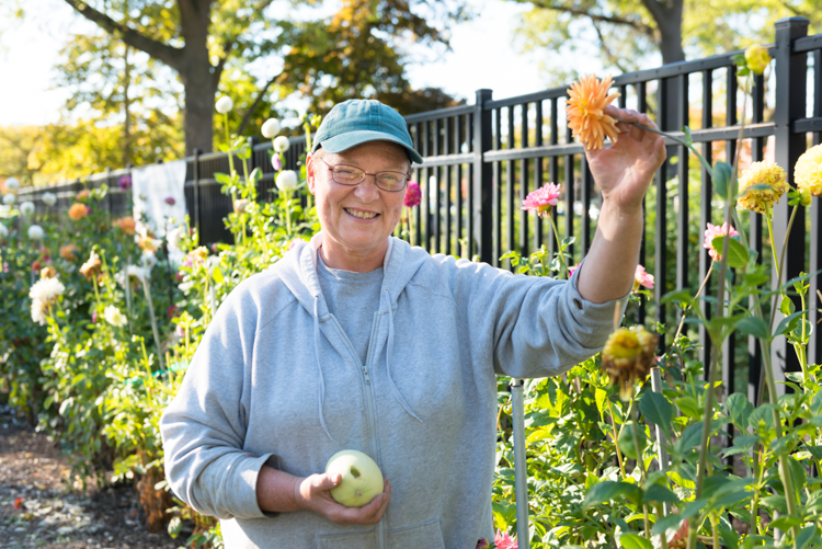 Laurie Wieschowski, the farm manager at McLaughlin Grows Urban Farm.