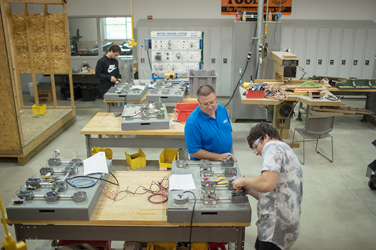 Students learn trade skills that are in demand and face chronic shortages.