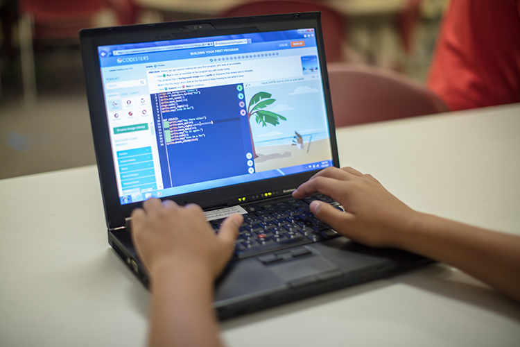 Coding programs at Loop Coding Center allow students to build their first program.