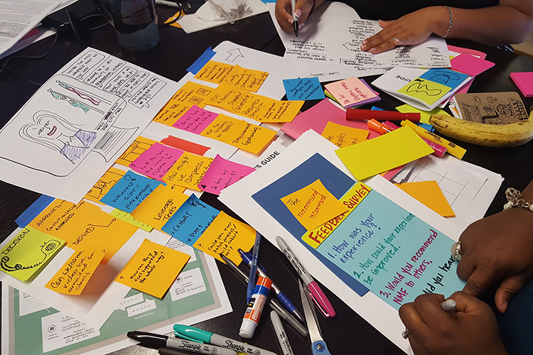 Community members use design thinking to create a better experience for those applying for the Neighborhood Matching Fund.