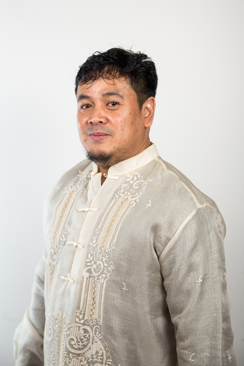 Reynaldino Marasigan in a Filipino barong