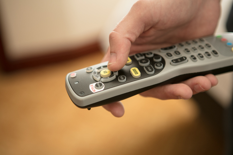 Each room has a remote for the TV that will also operate Netflix. 