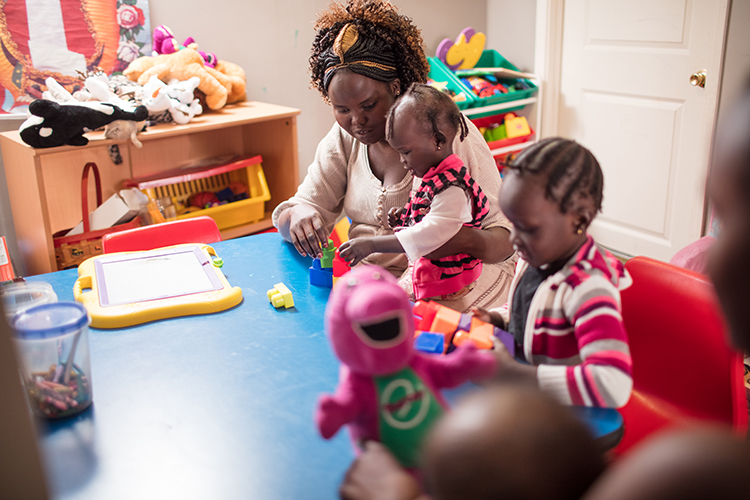 Ajah Aguer is another refugee who found a home in the US, and runs her own daycare.