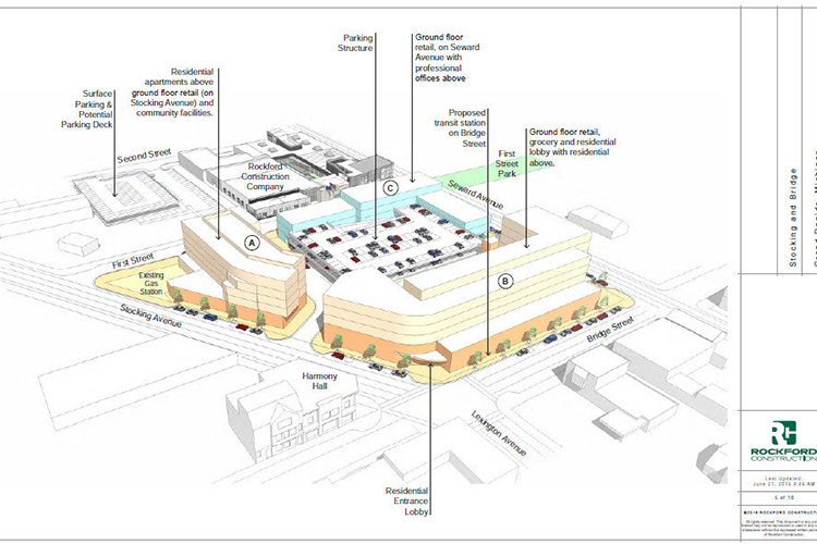 Rockford's continuing Bridge St. development.