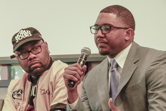 Jonathan Jelks, left, and Dwayne Powell Jr., right.