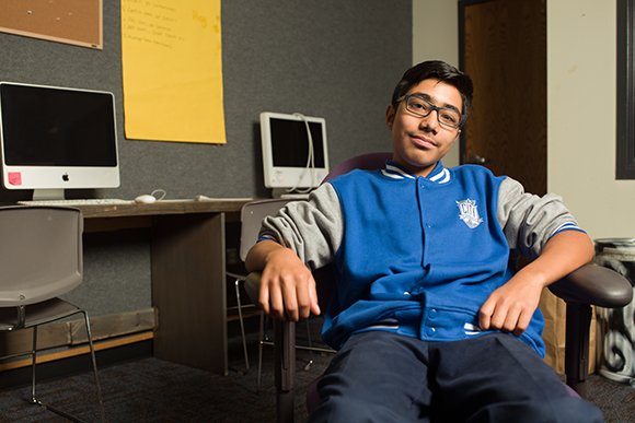 Grandville Avenue Arts and Humanities Teen Leaders in the Arts participant Emmanuel Zavala