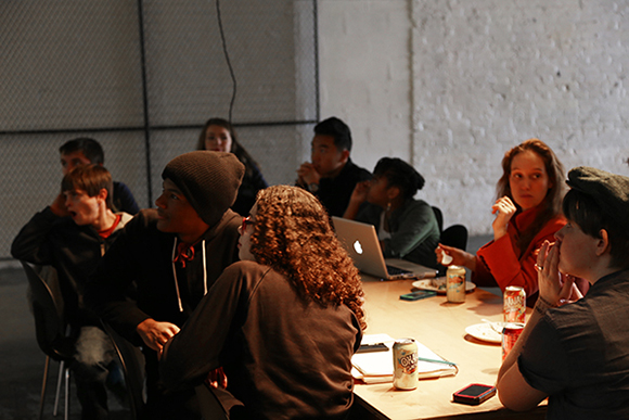 MOCAD Teen Council members during a council meeting