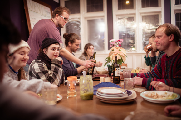 Shared dinners are a feature at many co-ops.