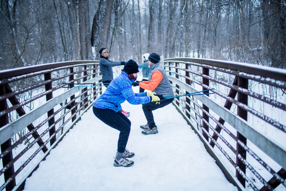 Winter training for the run.