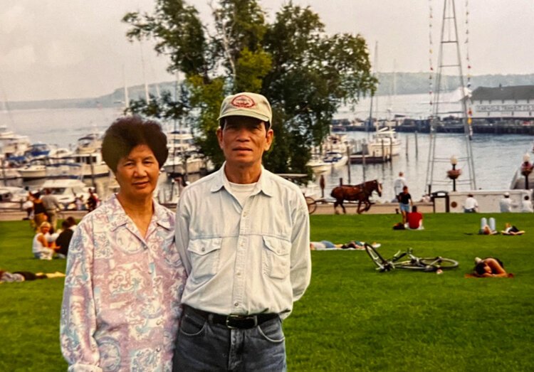 Amberly Nguyen's grandparents visiting Mackinac Island decades ago.