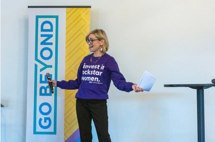Jennifer Wangler of The Right Place speaks at Go Beyond.