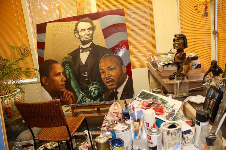 A look inside the studio of artist Paul Collins.