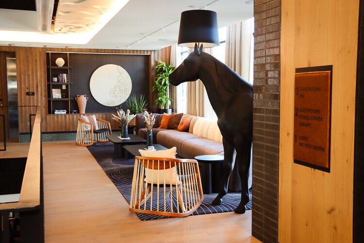 Ada Hotel's second floor is full of stylish visual treats to assist guests in feeling at home.