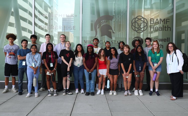 Wege High School Collaborative Studio students visited BAMF Health.