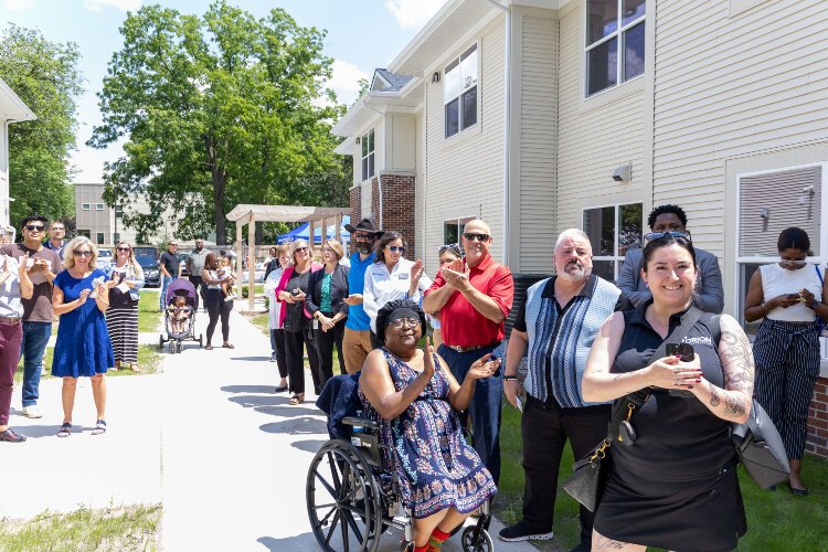 The Avenue Apartments completion was celebrated by a ribbon-cutting ceremony and cookout on July 17. 