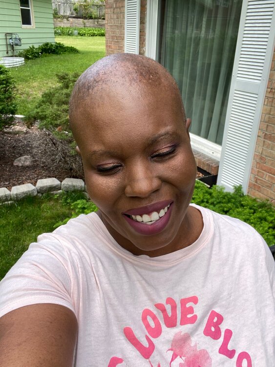 After five months of chemotherapy, Regina Hill is cancer free.