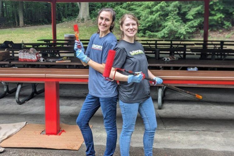 United Way volunteers pose during the Ottawa Day of Caring.