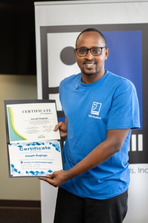 The Literacy Center of West Michigan partners with organizations or institutions that focus on work development, then come alongside and teach the English needed to do that coursework.