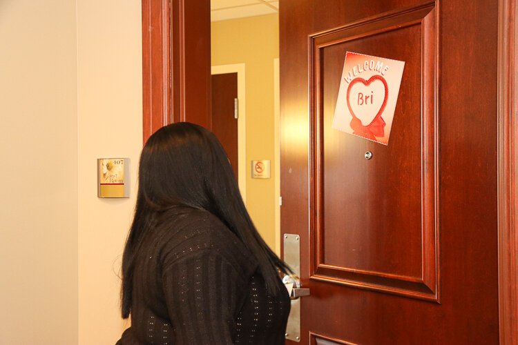 Dégagé Ministries decorated each door so that when the women moved in, they would feel welcome ...and at home.
