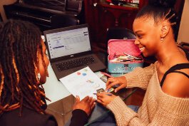 Mazonnah Holiday's homeschooling is flexible and allows her time for other activities.