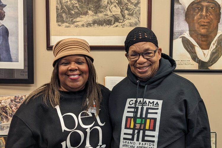 Grand Rapids African American Museum and Archives Executive Director George Bayard III and his wife, GRAAMA Education Coordinator Deborah Pryor Bayard