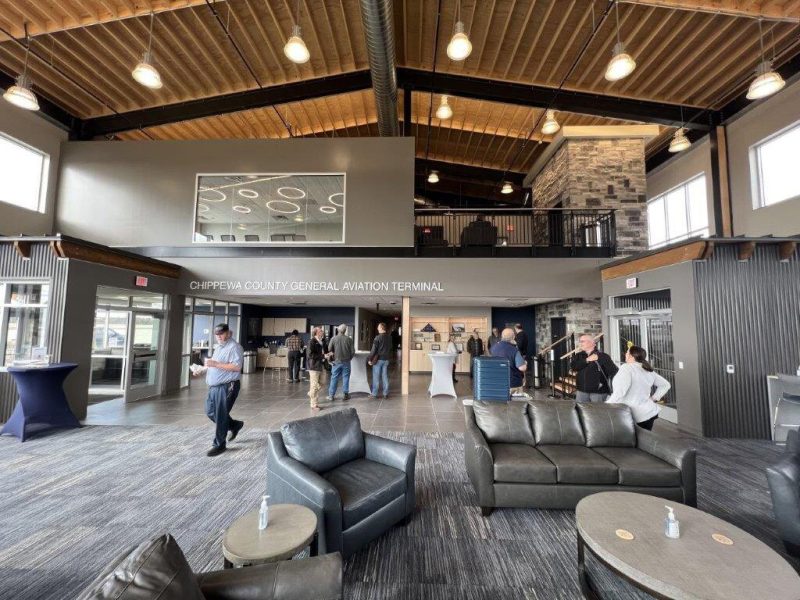 The new waiting area at the General Aviation Terminal at Chippewa County International Airport.