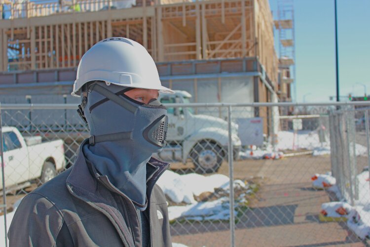 While at Grand Valley, Jordan Vanderham developed a mask that makes it easier to breathe while working or playing in below-freezing air.