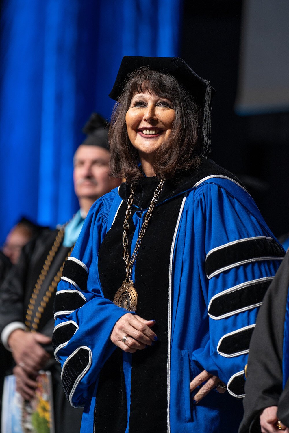 President Mantella at commencement.